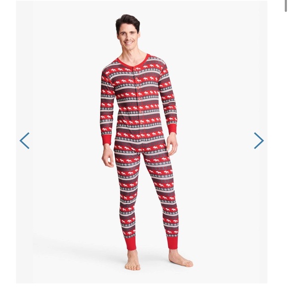 Little Blue House Fair Isle Moose Adult Union Suit - Picture 2 of 6